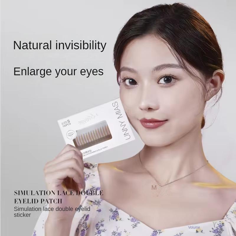 UNNY Double Eyelid Patch With No Trace - invisible lace, waterproof, naturally swollen eye follicles false eyelashes