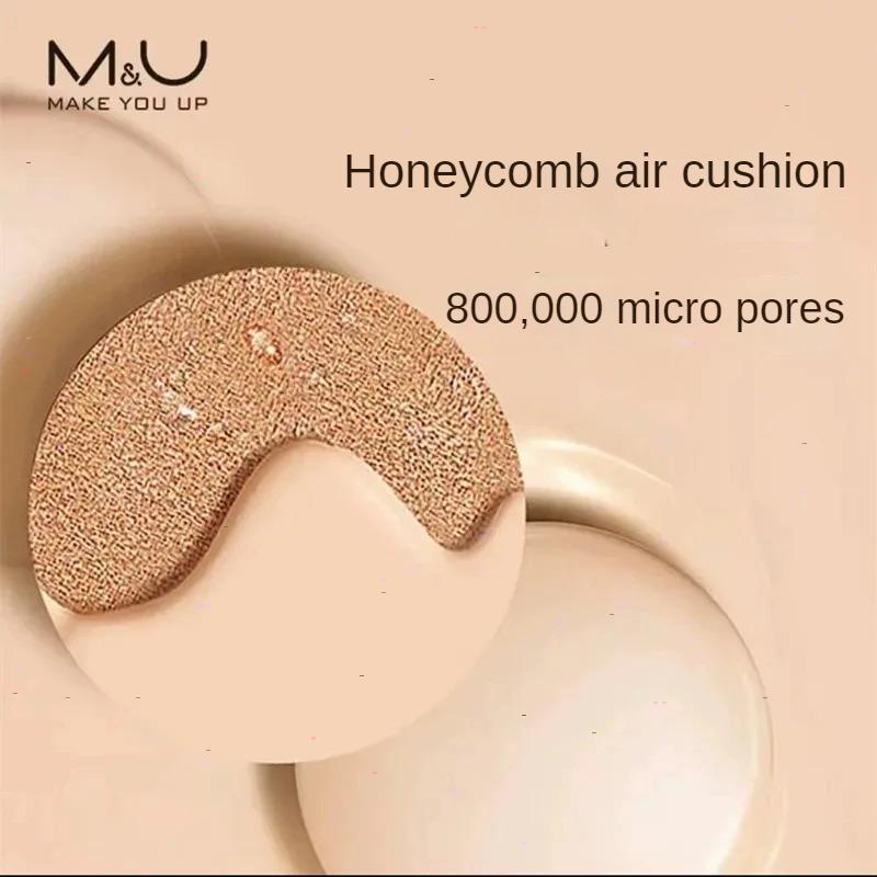 M&U Light Holding Makeup Air Cushion Foundation - Lightweight Coverage, Natural Whitening