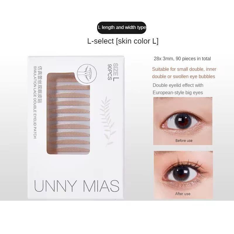 UNNY Double Eyelid Patch With No Trace - invisible lace, waterproof, naturally swollen eye follicles false eyelashes