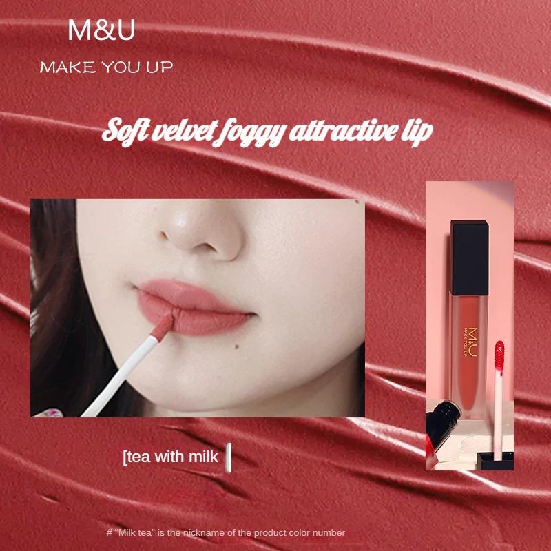 M&U Non-Stick Cup Lipstick - Hydrating & Long-Lasting, Innovative Non-Stick Design, Fade-Resistant, Authentic Whitening Effect