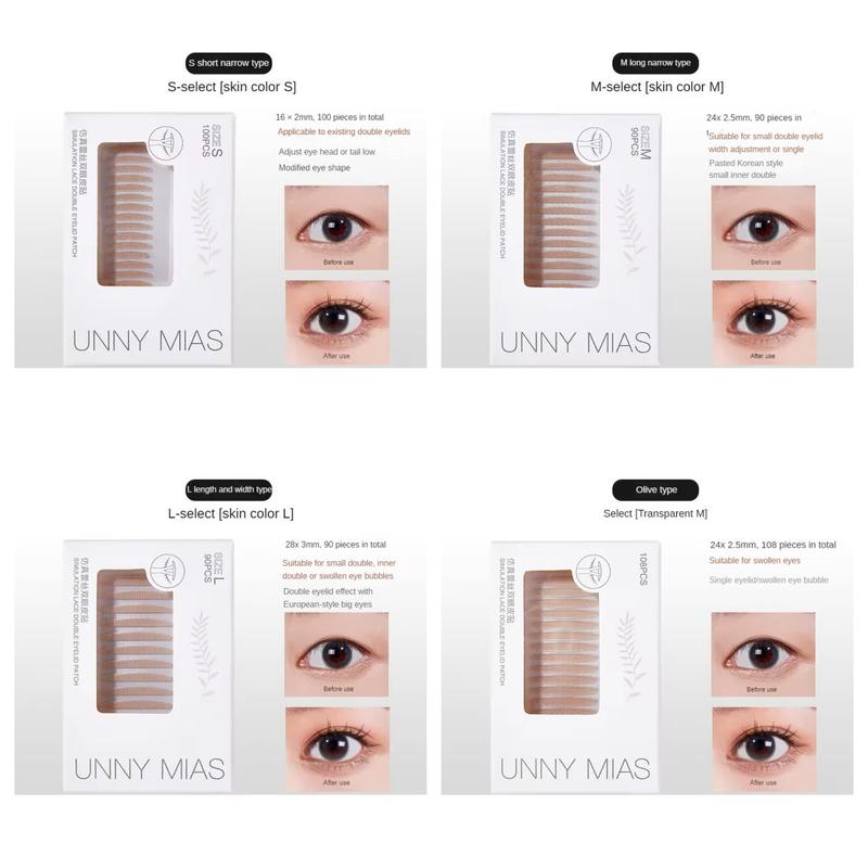 UNNY Double Eyelid Patch With No Trace - invisible lace, waterproof, naturally swollen eye follicles false eyelashes