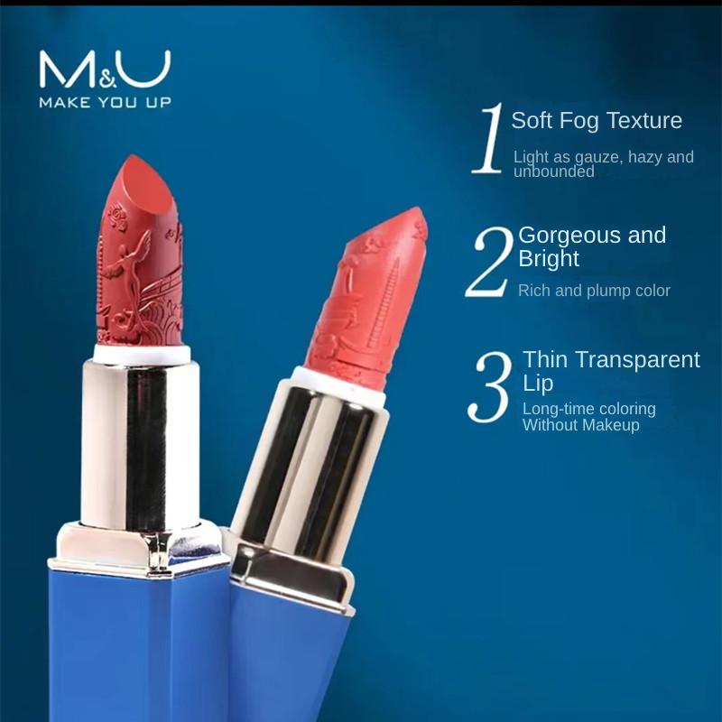 M&U Matte Lipstick Moisturizing And Long-lasting Waterproof Lipstick