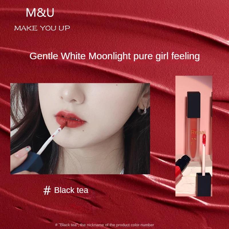 M&U Non-Stick Cup Lipstick - Hydrating & Long-Lasting, Innovative Non-Stick Design, Fade-Resistant, Authentic Whitening Effect