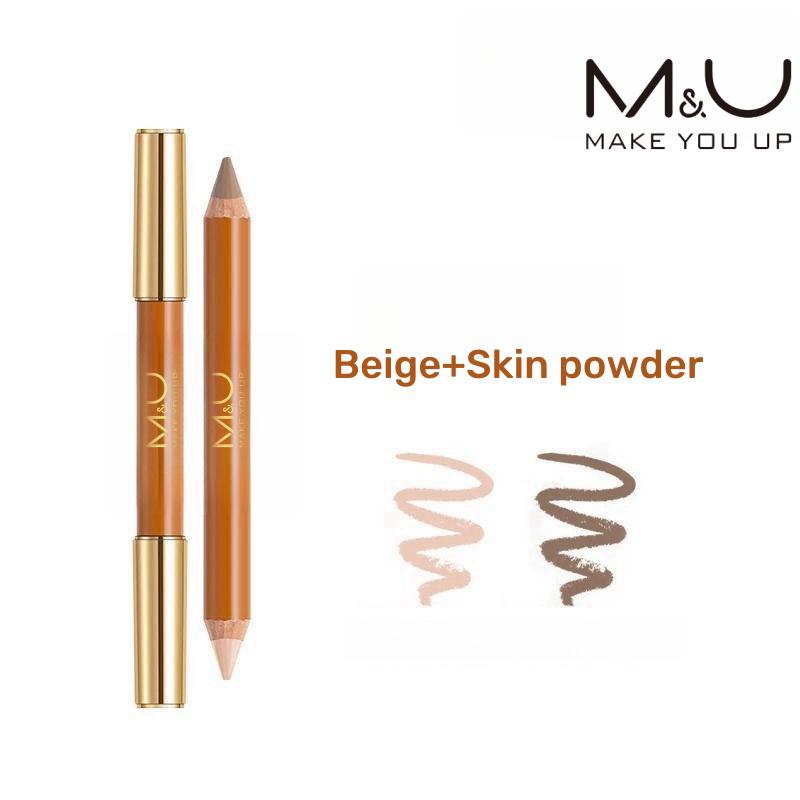 M&U Double-End Contour Highlighter Stick - face contour makeup contouring sticks cream concealer