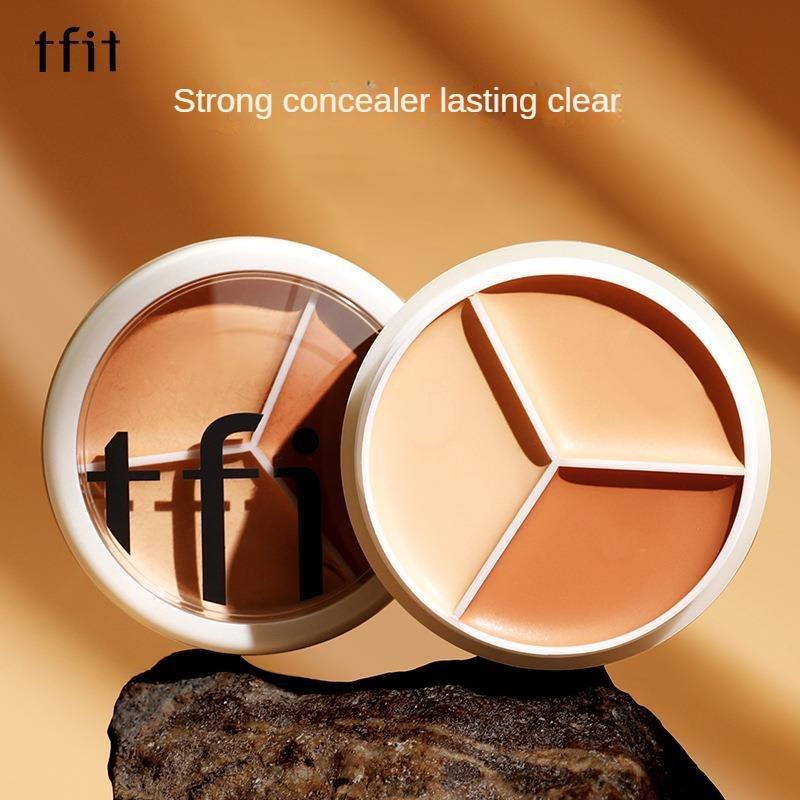 Tfit Tricolor Concealer - waterproof liquid face repair for acne, dark circles, and brightening