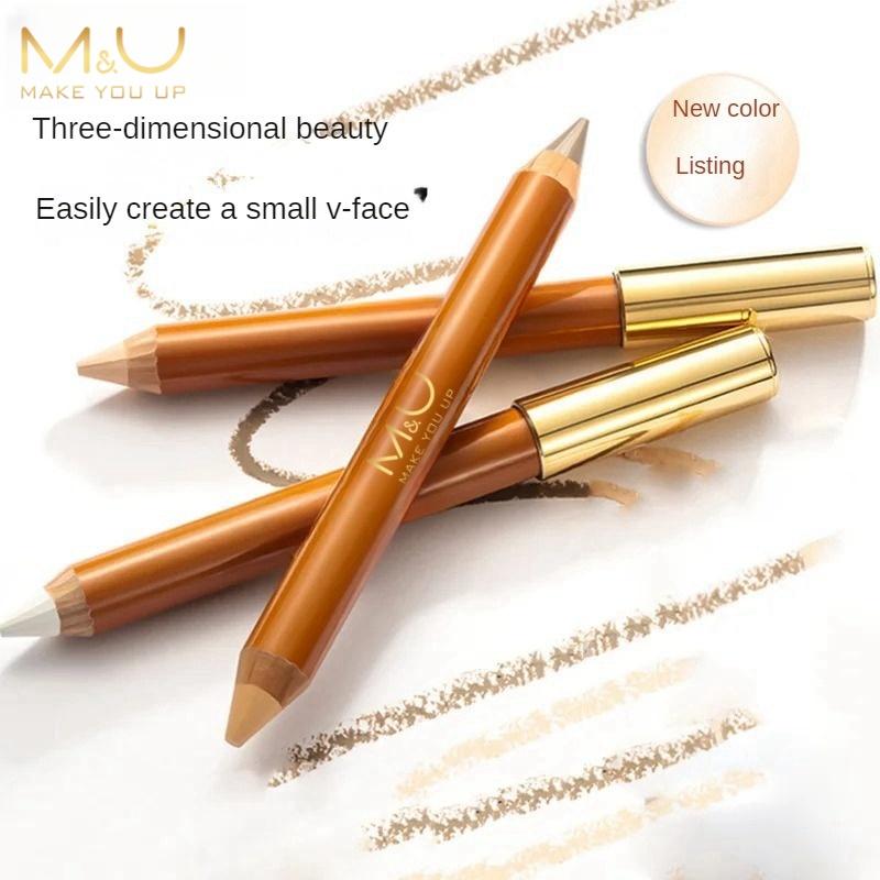 M&U Double-End Contour Highlighter Stick - face contour makeup contouring sticks cream concealer