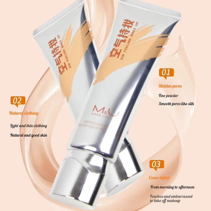 M&U Long Lasting Matte High Coverage Waterproof  Liquid Foundation 30g